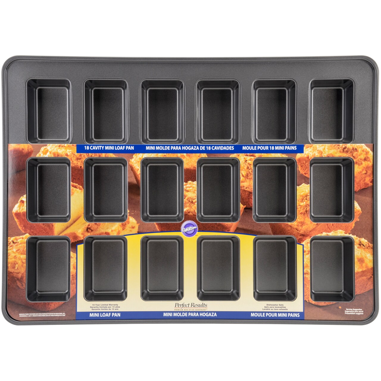 Perfect Results Mega Mini Loaf Pan-18 Cavity 3.75"X2.25"X1.25"